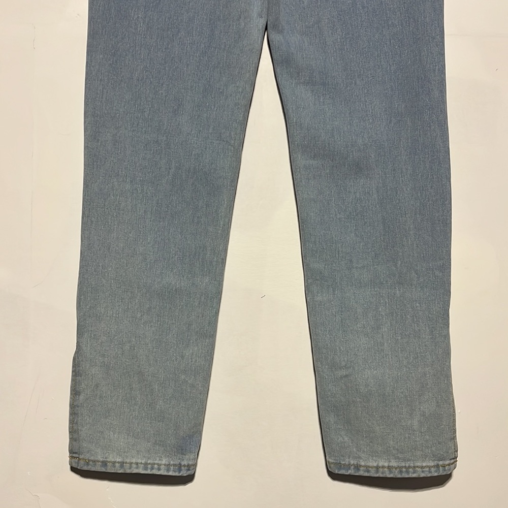 NEW Boohoo Light Blue High Waist Split Hem Denim Jeans Size 8 - Picture 12 of 12